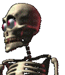 skeleton looking around - GIF เคลื่อนไหวฟรี