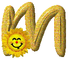 m letter text summer sun gif glitter anime animated - 無料のアニメーション GIF