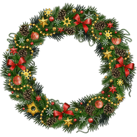x mas wreath - png grátis