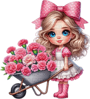 ♡§m3§♡ kawaii girl summer flowers pink - gratis png