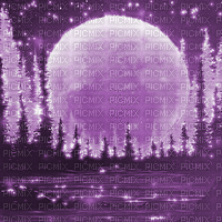 Y.A.M._Fantasy Landscape moon background purple - Бесплатный анимированный гифка