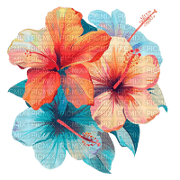 ♡§m3§♡ kawaii blue seaside flower tropical - PNG gratuit