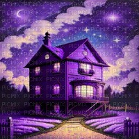 Purple Fantasy House - PNG gratuit
