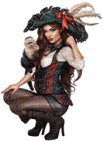 kikkapink woman steampunk pirate - png ฟรี