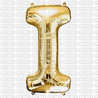 Letter I Gold Balloon - png gratuito