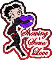 Betty boop showing some love - GIF animado grátis