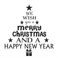 kikkapink merry christmas new year text - png ฟรี