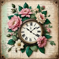 springtimes spring background clock vintage - gratis png