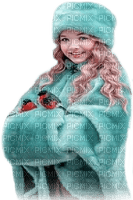 soave children girl winter pink teal - png grátis