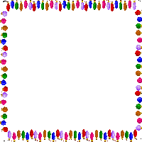 christmas lights gif frame cadre noel - GIF animasi gratis
