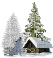 fond paysage hiver - PNG gratuit