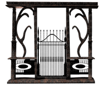 dolceluna gothic arch entrance gate brown - png gratis