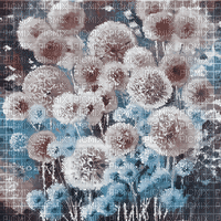 soave background animated painting field flowers - Zdarma animovaný GIF