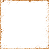 Brown Glitter and Hearts Frame - PNG gratuit