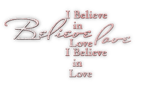 soave text love believe pink - PNG gratuit