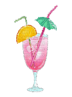 kikkapink summer animated drink cocktail - Zdarma animovaný GIF