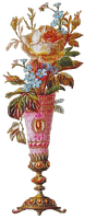 vintage flower vase - PNG gratuit