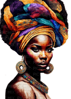 Портрет африканки арт - png ฟรี