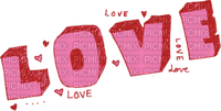 LOVE TEXT PINK - 無料png