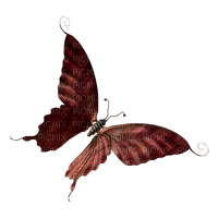 kikkapink red brown gothic butterfly steampunk - bezmaksas png