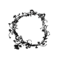 Cadre Rond Fleur Noir:) - Free animated GIF
