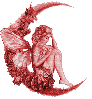 Y.A.M._Fantasy fairy moon red - GIF animado grátis