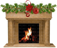 christmas fireplace - png grátis