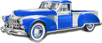 soave deco car vintage black white blue - PNG gratuit