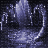 Y.A.M._Fantasy forest background blue - Darmowy animowany GIF