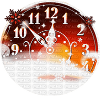 Winter Christmas clock - png gratis