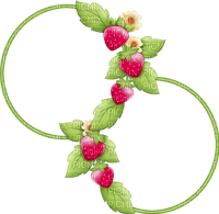 Frame Strawberry Red Green Charlotte - Bogusia - kostenlos png