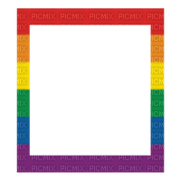 Rainbow Pride rectangle frame - Free PNG