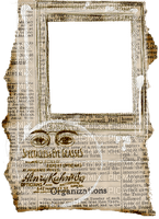 Vintage Newspaper Print Frame artsy - PNG gratuit