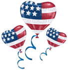 Kaz_Creations USA American Independence Day Balloons - gratis png