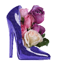 chaussure et rose - 無料のアニメーション GIF