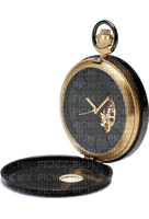 Time Clock Gold Black - Bogusia - png ฟรี