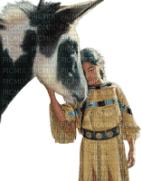 native girl with horse - Free PNG