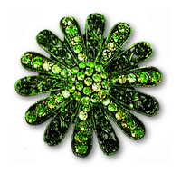 Gems.Jewels.Flower.Green - ilmainen png