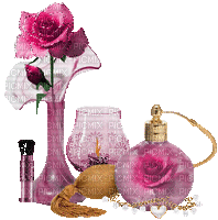 Pink Vanity Makeup Perfume Rose