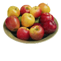 Schale mit Äpfeln - GIF animado gratis