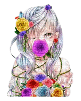 Anime Flower Girl - PNG gratuit