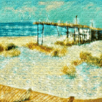 Beach with Pier - GIF animate gratis