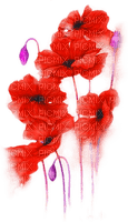 soave deco flowers poppy red purple - PNG gratuit