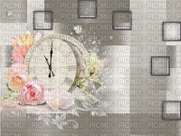 minou-bg-with clock and deco - 免费PNG