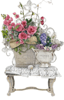 Kaz_Creations Deco Scrap Colours Flowers Table - gratis png