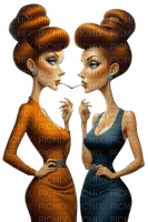 Mujeres fumando -- Rubicat - png gratis