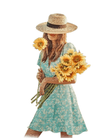 kikkapink woman hat summer sunflower - nemokama png
