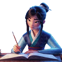 Mulan Anime Woman - Бесплатни анимирани ГИФ