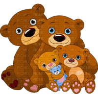 Bärenfamilie, Teddys - png gratis
