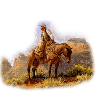 loly33 cowboy western landscape paysage - png gratuito